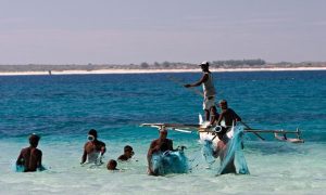 马达加斯加Andavadoaka社区87%的成年人是渔民;摄影:Blue Ventures